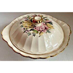 Vintage Sovereign Potters Earthenware Monsoon Pattern Bowl Art Deco 1940s